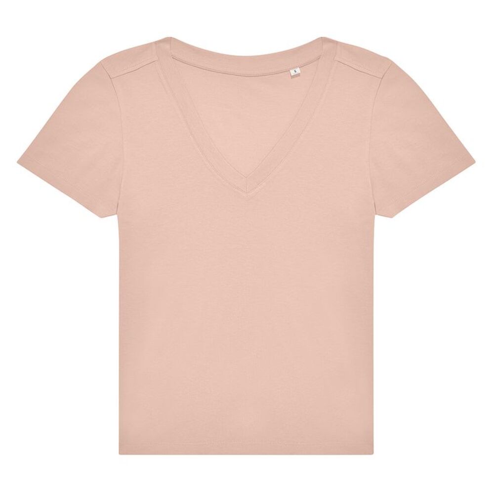 B&C Womens/Ladies Plain V Neck / Soft Rose